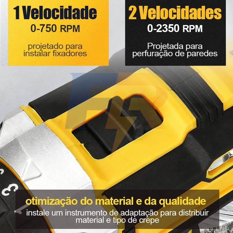 Parafusadeira Furadeira de Elétrica Sem Fio 48V COM DUAS BATERIAS !