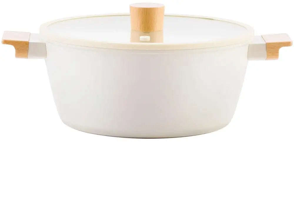 Jogo de panelas de ceramica brancas