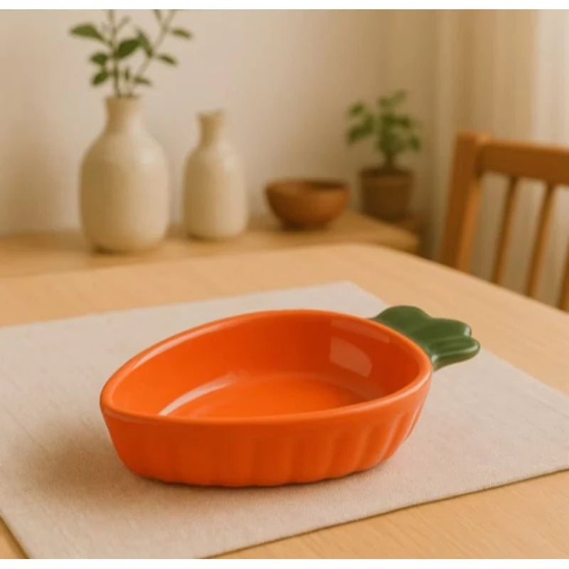 Kit de 3 Bowls Tigelas Frutas Abacate Mamão Cenoura em Cerâmica