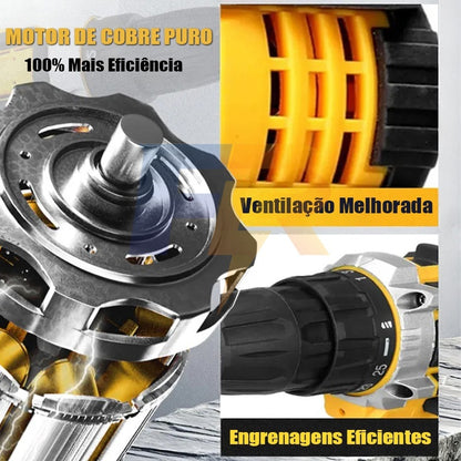 Parafusadeira Furadeira de Elétrica Sem Fio 48V COM DUAS BATERIAS !