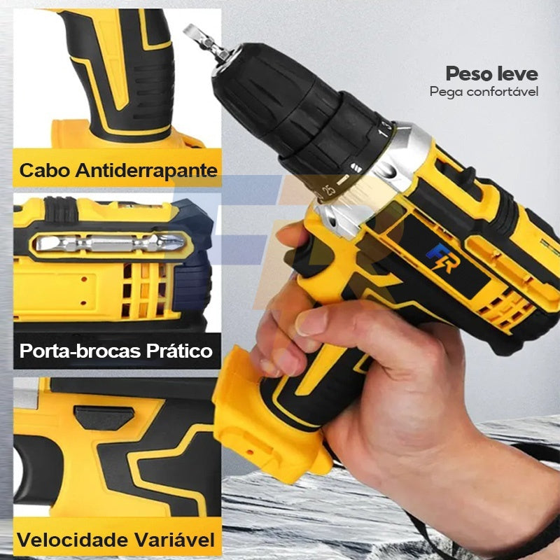 Parafusadeira Furadeira de Elétrica Sem Fio 48V COM DUAS BATERIAS !