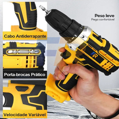 Parafusadeira Furadeira de Elétrica Sem Fio 48V COM DUAS BATERIAS !